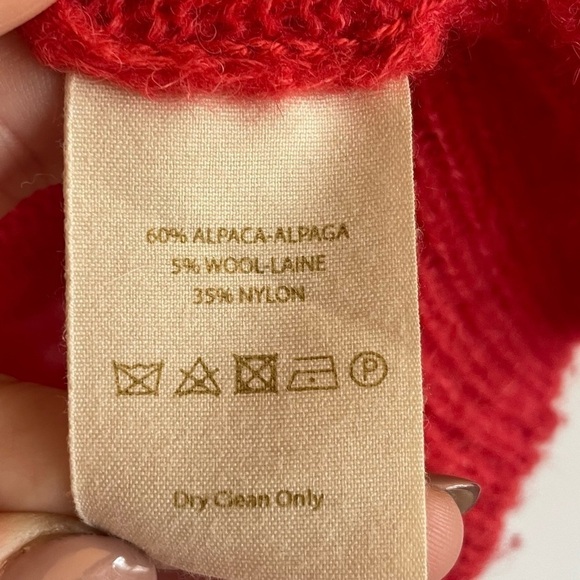Free People Gossamer Alpaca & Wool Blend Oversized V-Neck Sweater, Size S - Picture 8 of 8
